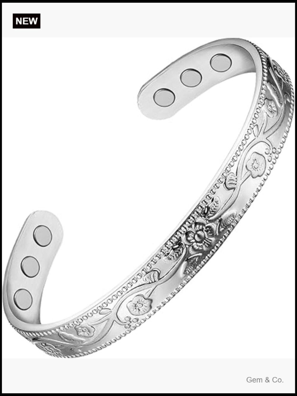 Pure Copper Magnetic Bracelet with 3500 Gauss Magnets Adjustable Bangle